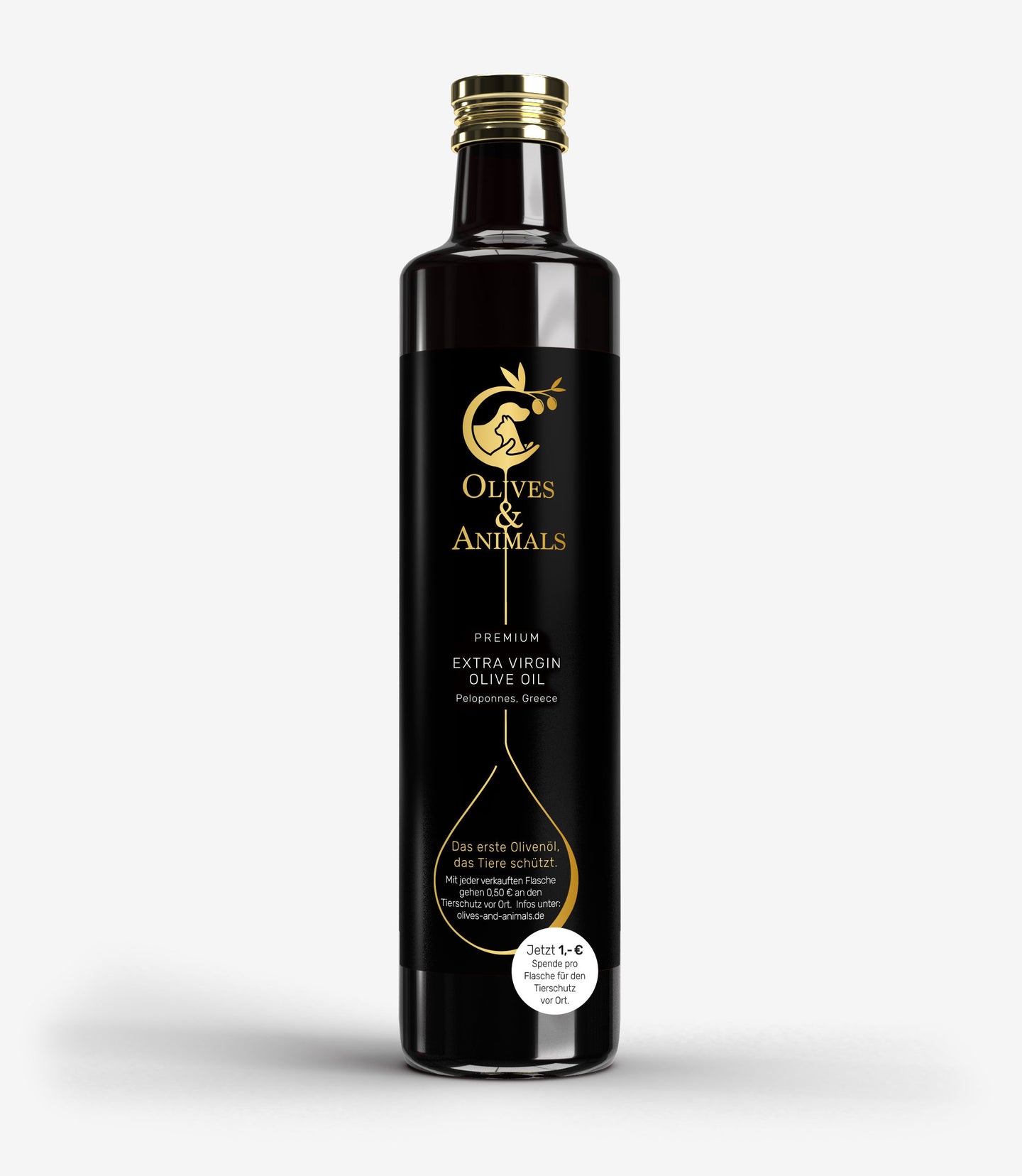 Olives and Animals, Premium Olivenöl Extra Nativ 500 ml Flasche 